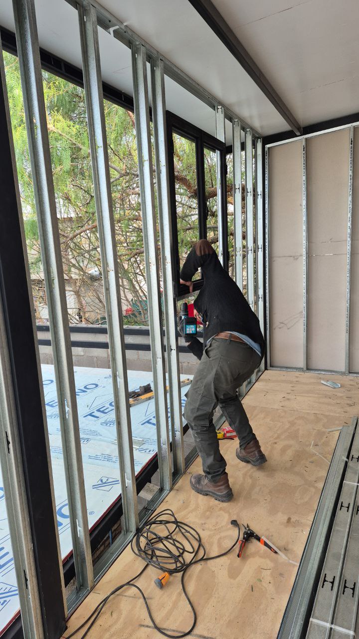 Estructura para tabiques en seco